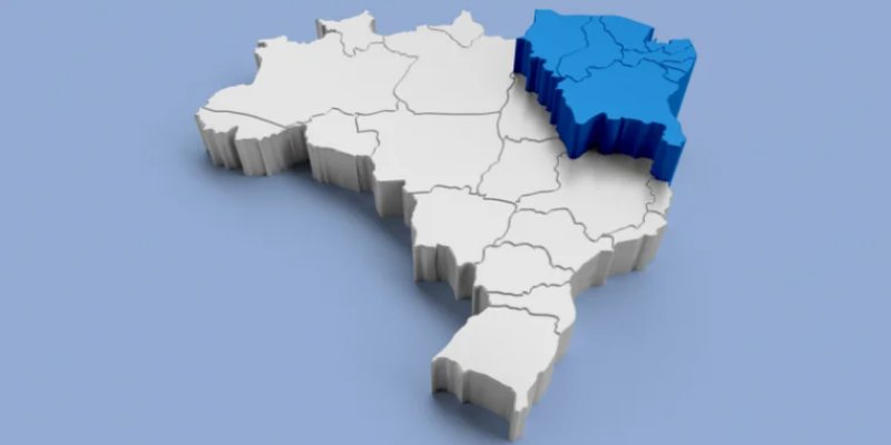 Os estados da região nordeste do Brasil