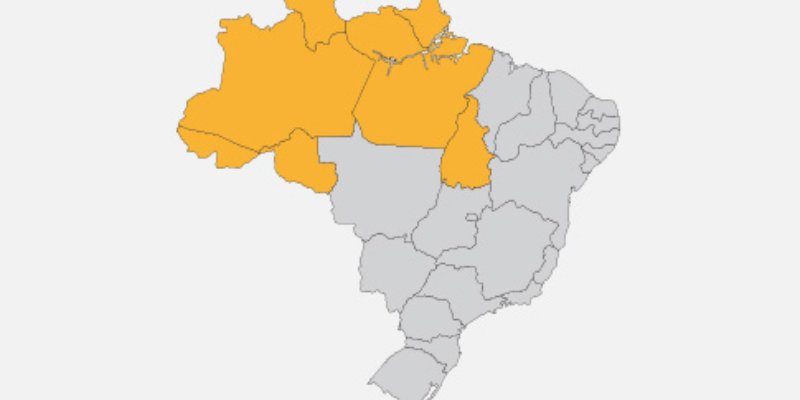 Os estados da região norte do Brasil