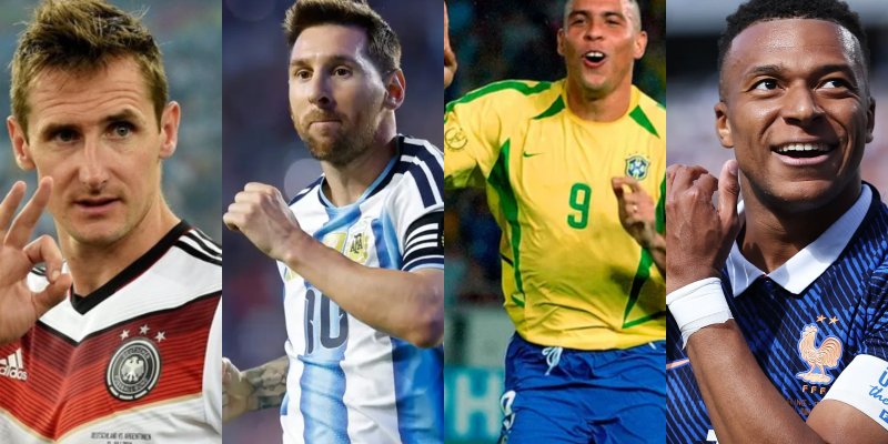 Os maiores artilheiros da história da Copa do Mundo masculina